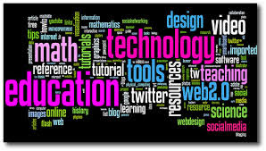 words dealing with subjects,technology in bright pink and neon green