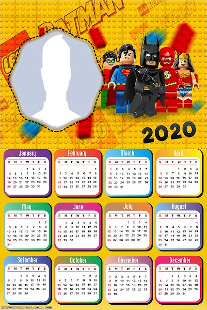 Lego Batman: Free Printable 2020 Calendar