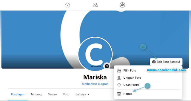 Cara Menghapus Foto Sampul di Facebook lewat Komputer