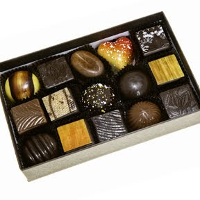 au coeur des chocolates beautiful open box of chocolates