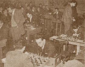Sala de juego del XXV Campeonato Individual de Catalunya 1957