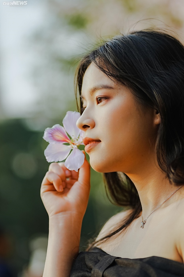 Hà Nội mùa hoa sưa, hoa ban, hoa phong linh: Thợ ảnh kiếm trăm triệu/tháng - Ảnh 6.
