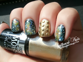 nails nail art polish manicure mani Dalek Doctor Who Galaxy stars glitter shimmer