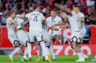 Kylian Mbappe, Neymar, Messi celebrate victory for Paris Saint-Germain PSG over Lille