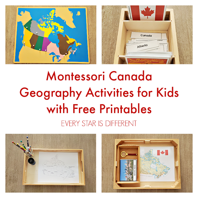 Montessori Canada Geography Activities for Kids