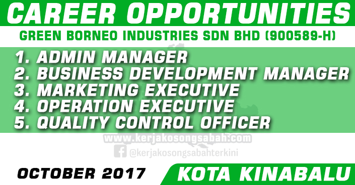 Career Opportunities - Sabah 2017 | Green Borneo ...