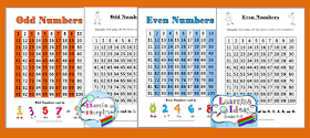 https://www.teacherspayteachers.com/Product/Odd-and-Even-Number-Charts-and-Student-Worksheets-226980