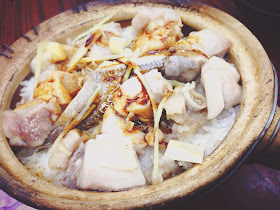 Chicken & Salted Fish Claypot Rice at Four Seasons Claypot Rice Temple St