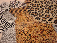 Printed hides from G H Leathers.  All photos here by Lucia Carpio