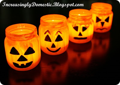 jack-o-lattern tea lights