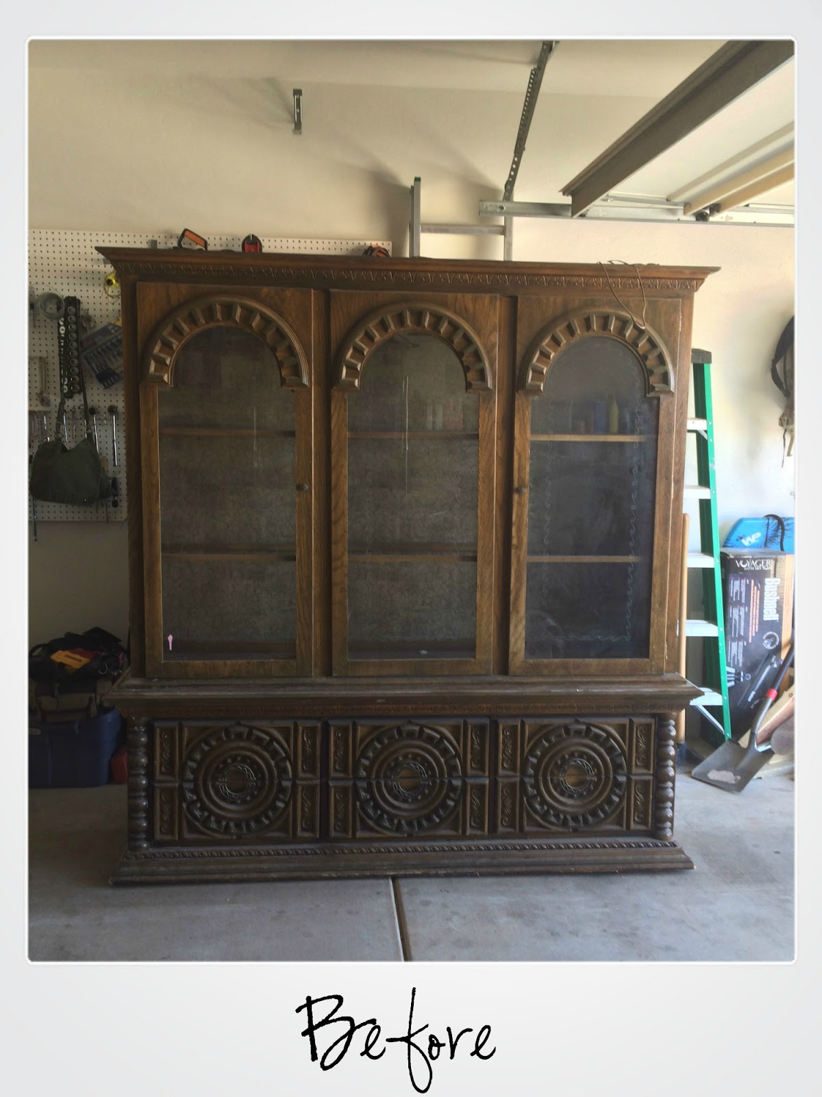 hutch makeover, painted hutch, diy, before and after, adding legs to furniture, refinished hutch