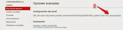 Cambiar la URL de mi canal de Youtube: Paso 2
