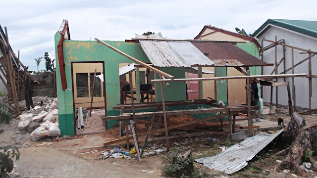 a ruined classroom after Yolanda at Bislig Elementary School Tanauan Leyte