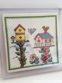 Small birdhouse cross stitch project