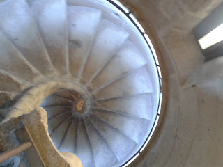 Detalle escalera helicoidal de la Torre de la Catedral Magistral