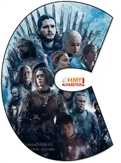 Abecedario con Personajes Temporada 8 de Juego de Tronos. Seasson 8 of GoT Characters Abc.