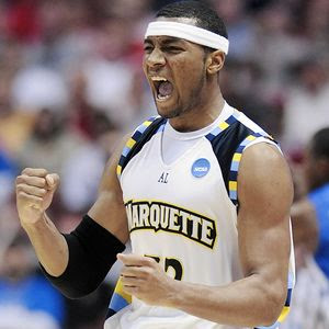 Lazar Hayward showing emotion at Marquette