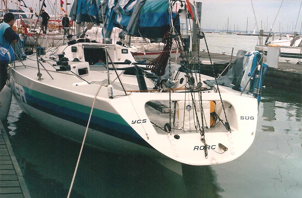 View of Container at her Cowes berth during the 1987 Admiral's Cup