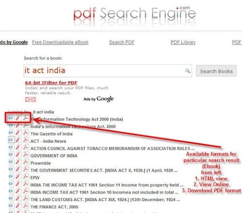 पीडीएफ दस्तावेजों और ईबुक के लिए एक समर्पित खोज इंजन