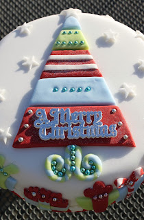 cake, christmas, christmas tree, fondant