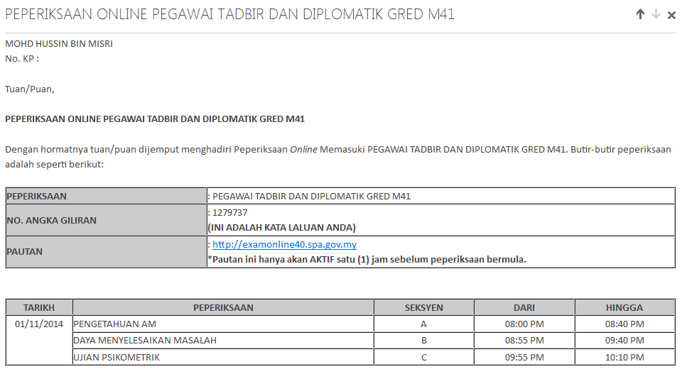 PENGALAMAN PTD ASSESEMENT CENTRE (PAC) 2016 ~ HOUSE OF 