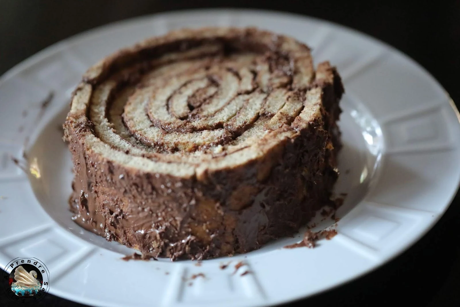 Gâteau vanille Nutella, praliné aux noisettes et crème à la  fleur d'oranger (pas à pas en photos)