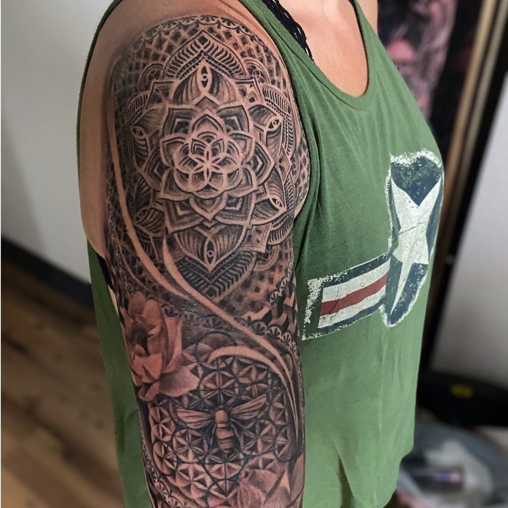 Share more than 65 flower of life tattoo sleeve  incdgdbentre