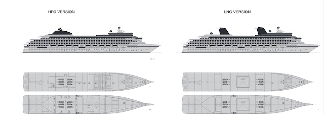 Knud E. Hansen cruise vessel study HFO LNG