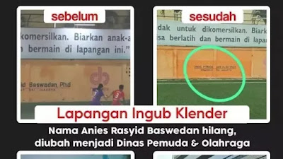 Tak Yakin Pemprov DKI Hapus Nama Anies di Lapangan Ingub, Politisi PDIP: Justru Era Anies Ada Upaya Hilangkan Jejak Ahok