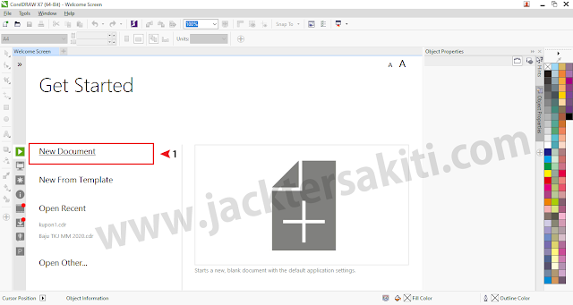 Membuat Lembar Kerja Baru di CorelDraw X7