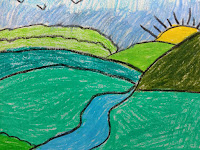 Harmony Arts Academy Drawing Classes Sunday 07-July-19 Tanush Daga 9 yrs Scenery Landscape Oil Pastels, Paper SSDP - (04) - Fourth