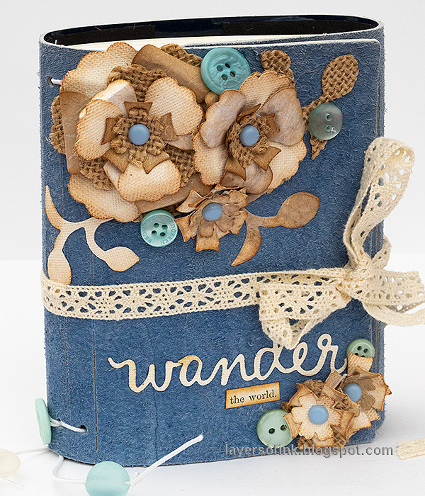 Layers of ink - Faux Leather Wrapped Journal Tutorial by Anna-Karin Evaldsson. With Sizzix dies by Eileen Hull.