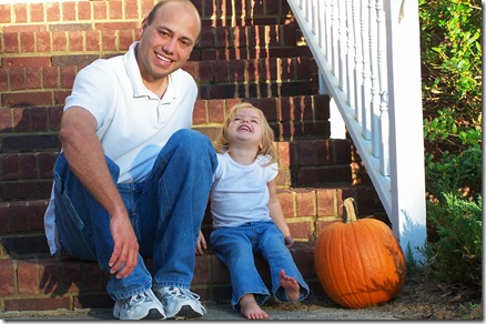 Chris & Caroline Outside with Pumpkin2