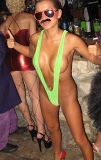 funny sexy girl with funny costume