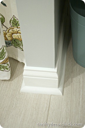 thick baseboards