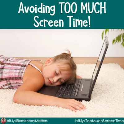Avoiding TOO MUCH Screen Team: Technology is fabulous, and it's helping bridge education and communication during Social Distancing, but TOO MUCH is harmful. Here are some alternate activities to keep children offline. There's even a freebie!