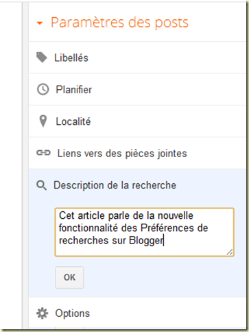 balises meta description de la recherche pour articles sur blogger blogspot