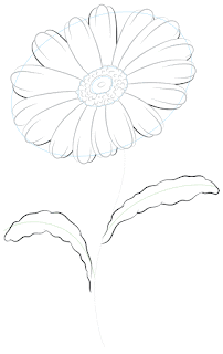 كيفية رسم زهرة الأقحوان في خطوط رسم سهلة