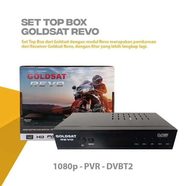 Set Top Box TV Digital GOLDSAT REVO DVB T2 Terrestrial