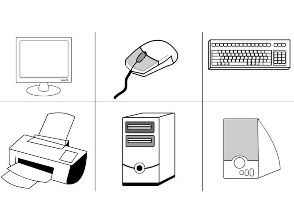 printabe computer parts coloring pages print