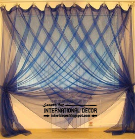 Contemporary sheer curtain styles, blue curtains, blue sheer curtains