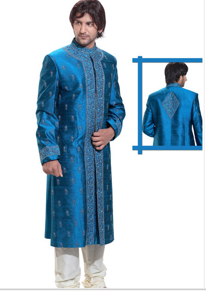 Found this royal blue sherwani online and fell in love with it