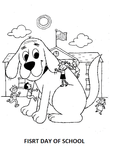 Free Printable First Day of School Coloring Pages for Kindergarten