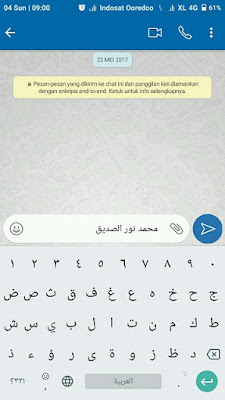 Menulis teks arab
