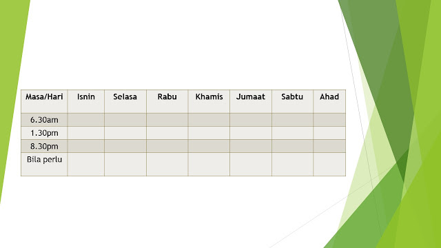 Jadual PUMP Working MOM 