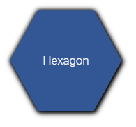 Hexagon with two drop shadows