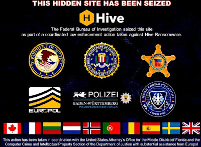 Hive Ransomware leak site was seized on Thursday.