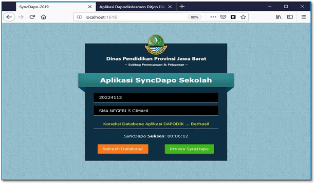 Aplikasi install syncdapo jabar merupakan aplikasi yang dikembangkan Disdik Provinsi Jawa Barat.