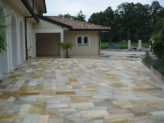 terrasse pierre quartzite