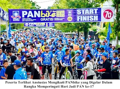 Peringati Hari Jadi ke-17, PAN Gelar Funbike 17 Km di Padang